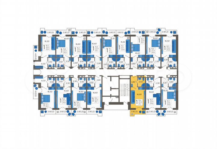 Апартаменты-студия, 25,1 м², 10/12 эт.