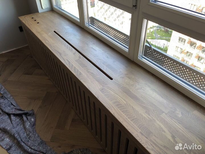 Подоконник из массива под ключ