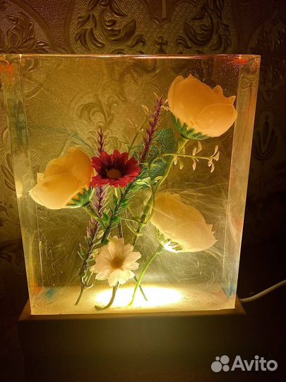 Ночник из эпоксидной смолы