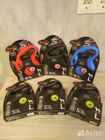 Поводок рулетка Flexi до 50 кг 5 и 8 метров, лента