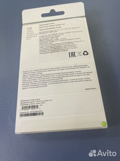 Apple air tag 4 шт запечатаны