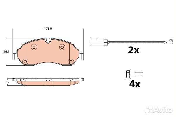 Колодки торм.пер