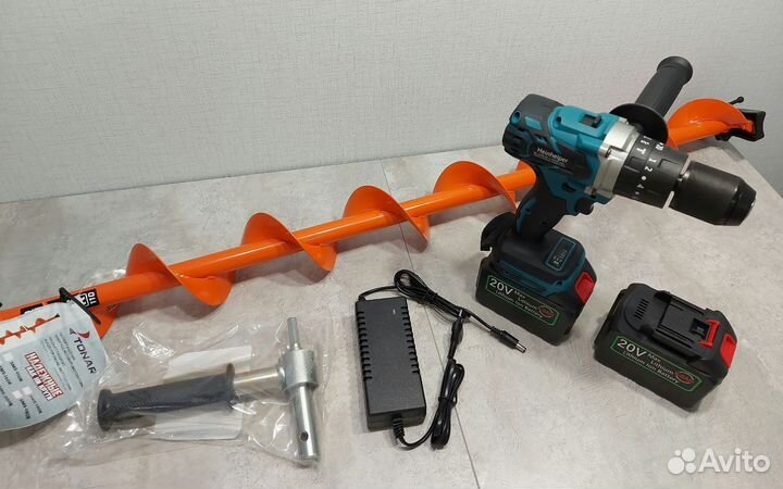 Комплект ледобура Шуруповерт + Тонар Мотошторм 110