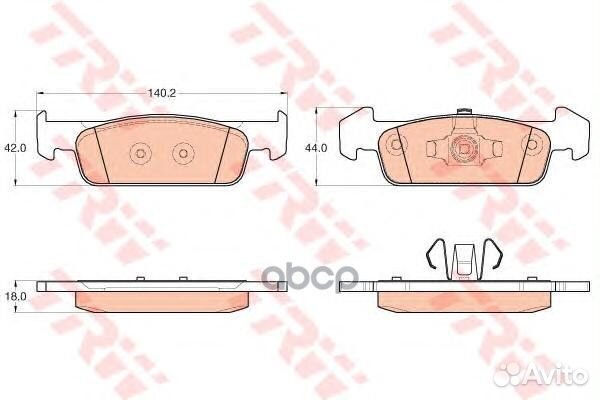 Колодки передние renault sandero 1.2 GDB2018 GD