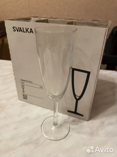 Бокалы для шампанского IKEA 6шт