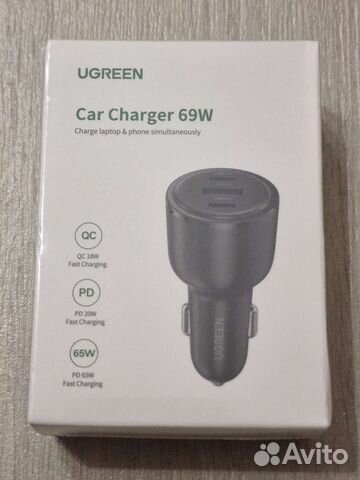 Автомобильное зарядное устройство Ugreen 69W