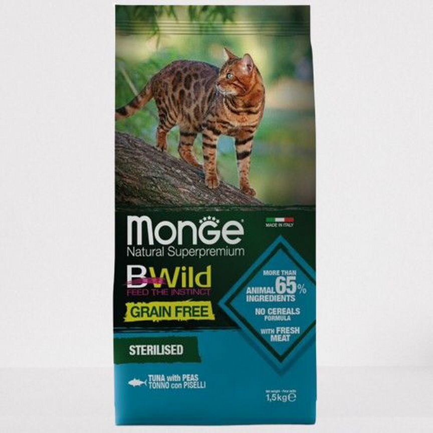 Сухой корм Monge Cat BWild grain free