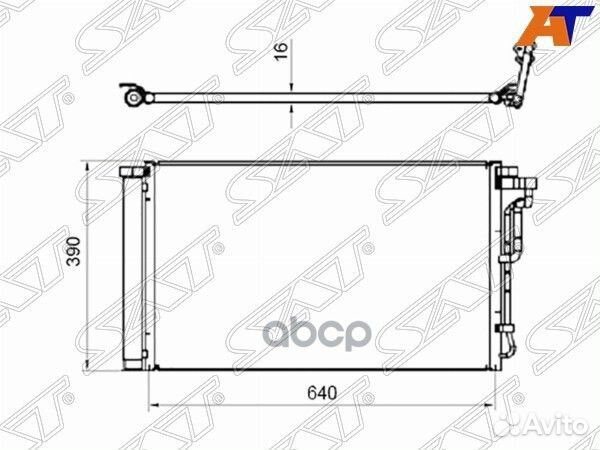 Радиатор кондиционера Hyundai Elantra 15-20 / K