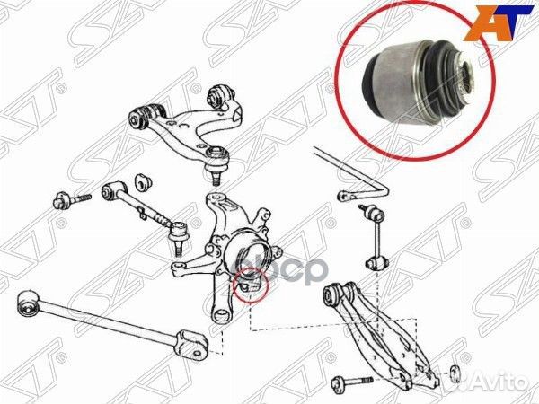 Сайлентблок плавающий задней цапфы Mark2,Altez