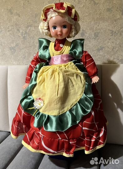 Кукла красавица паричковая на самовар,чайник СССР