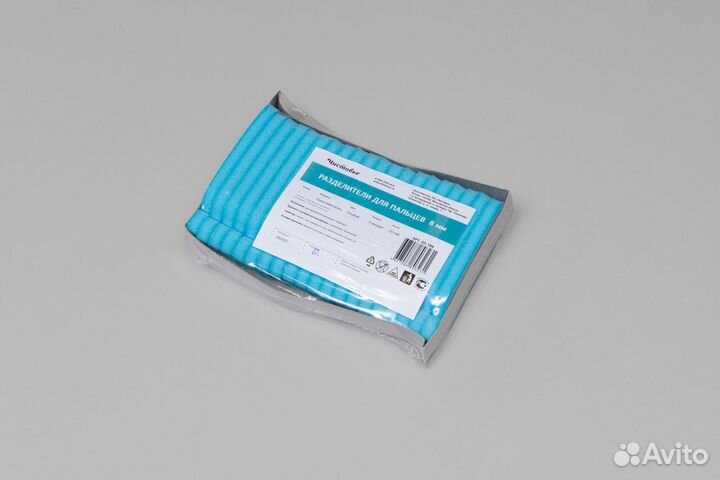 02-786 Разделители для пальцев 8мм 20пар ппэ голуб