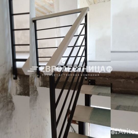 Лестница на металлическом каркасе