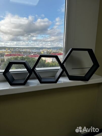 Полка настенная соты