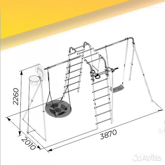 Детский спортивный комплекс Веселая лужайка PRO №1