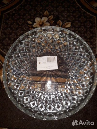 Поднос хрустальный