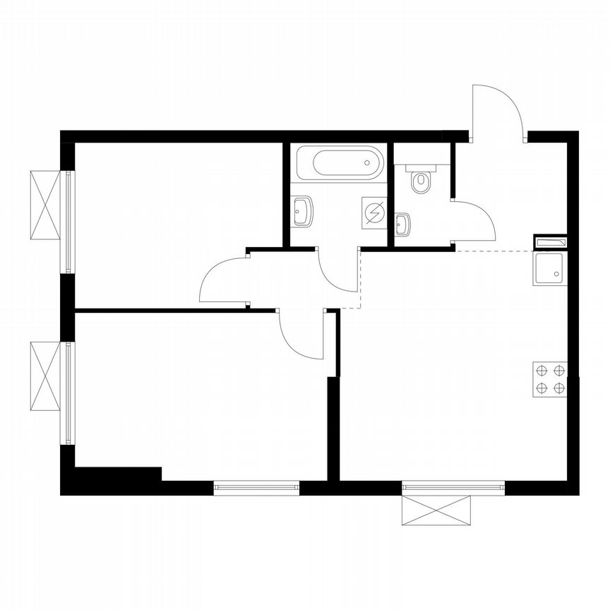 2-к. квартира, 47,7 м², 25/25 эт.