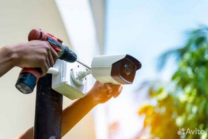 Камера видеонаблюдения с установкой