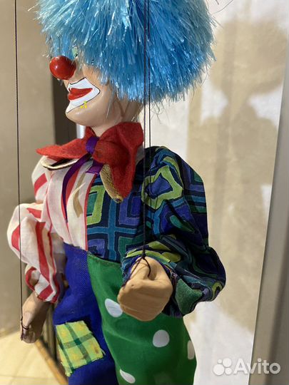 Кукла клоун марионетка Чехия
