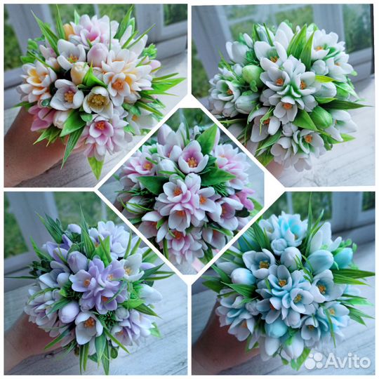 Подснежники из мыла ручной работы цветы 8 марта