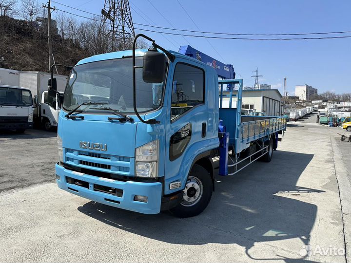 Бортовой грузовик Isuzu Forward (F-Series) с КМУ Tadano, 2012