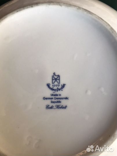 Блюдо и салатники синий лук Германия