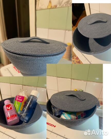 Корзина для хранения из хлопкового шнура