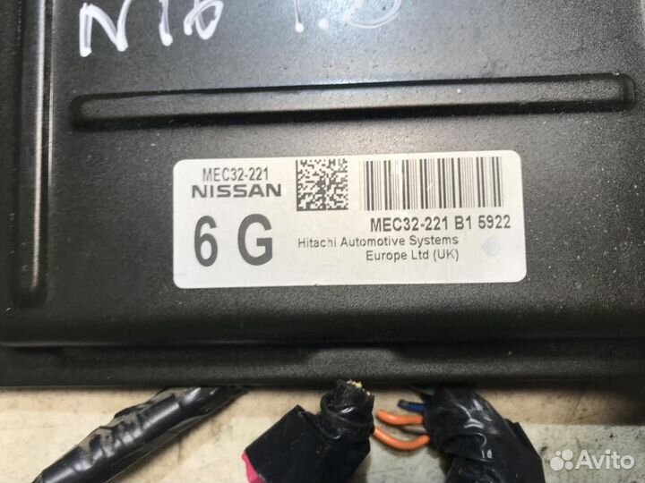 MEC32221 Блок управления эбу Nissan Almera N16