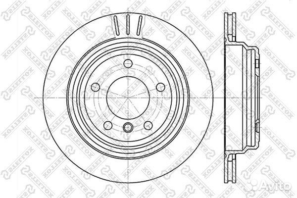 Диск тормозной задний stellox, 60201539VSX