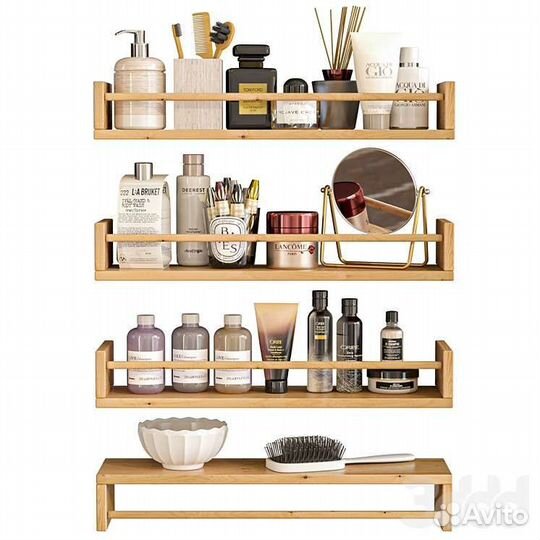 Полка настенная деревянная, для книг и журналов