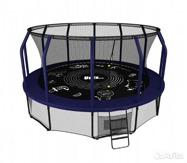 Батут Unix line 12 ft Supreme Game (Синий)