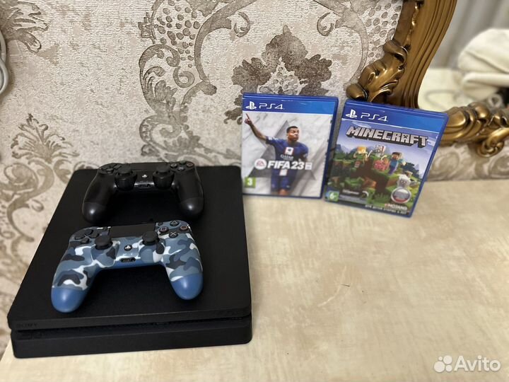 Sony PS4 slim 1tb+2 джостика+ fifa 23