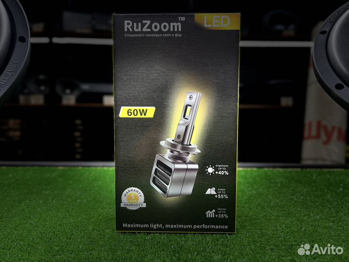 LED лампы Ruzoom 60W H4