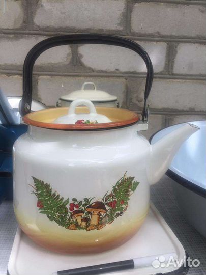 Кастрюля эмалированная СССР новая