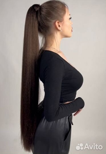 Хвост шиньон на резинке