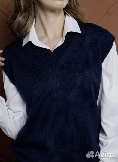 Школьный жилет/вязаный жилет/жилетка женская