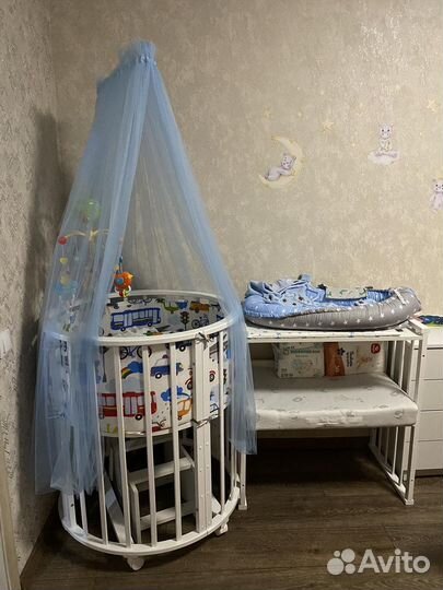 Детская кроватка круглая