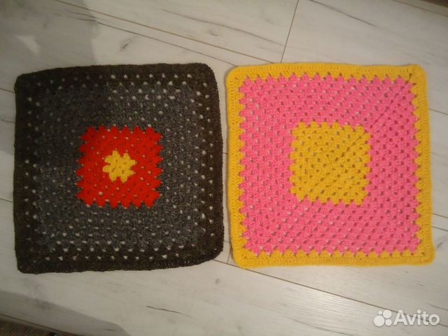 Вязаная сидушка для стула