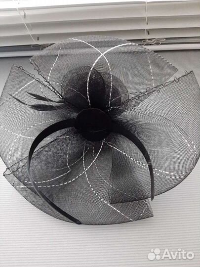 Шляпка вуалетка на ободке