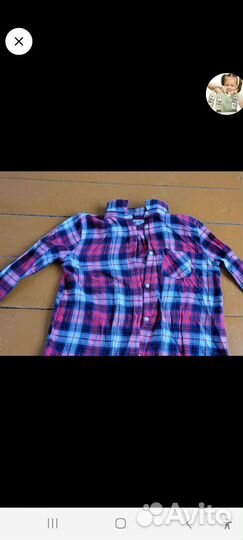 3 рубашки,2 блуз., купальник, р. 152, Цена за все