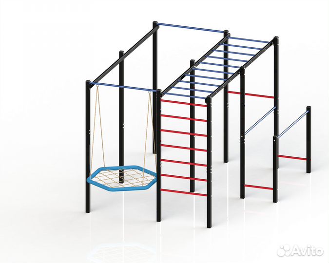 Уличная спортивная площадка турники брусья качели