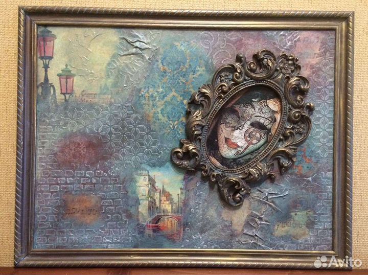 Маска Зеркало Рог палех Панно Щетки