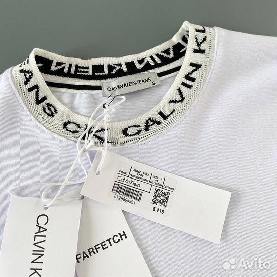 Calvin klein футболка мужская белая