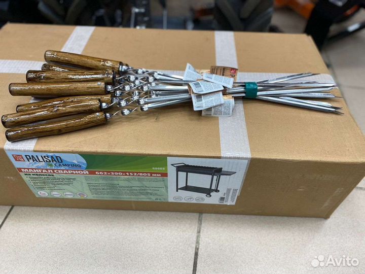 Сварной мангал на колесах palisad Camping