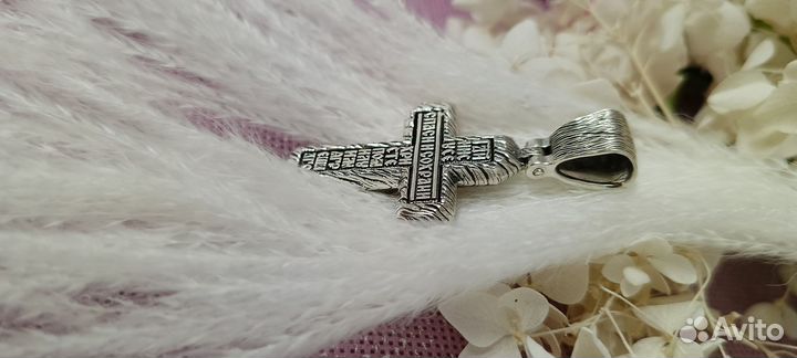 Крест нательный серебряный