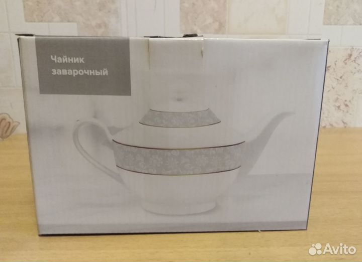 Чайник заварочный, фарфор, новый