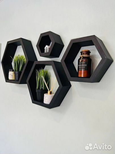 Полка настенная соты