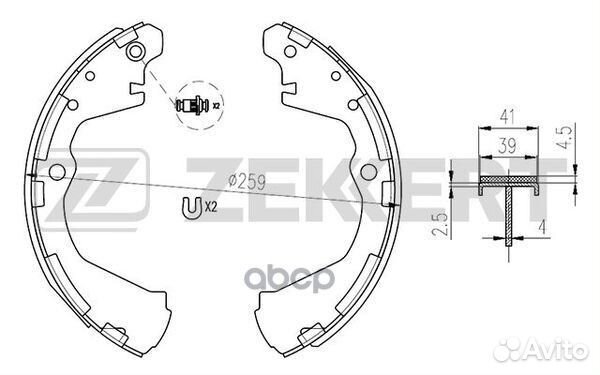 Колодки торм. бараб. задн. Nissan Serena (C24)