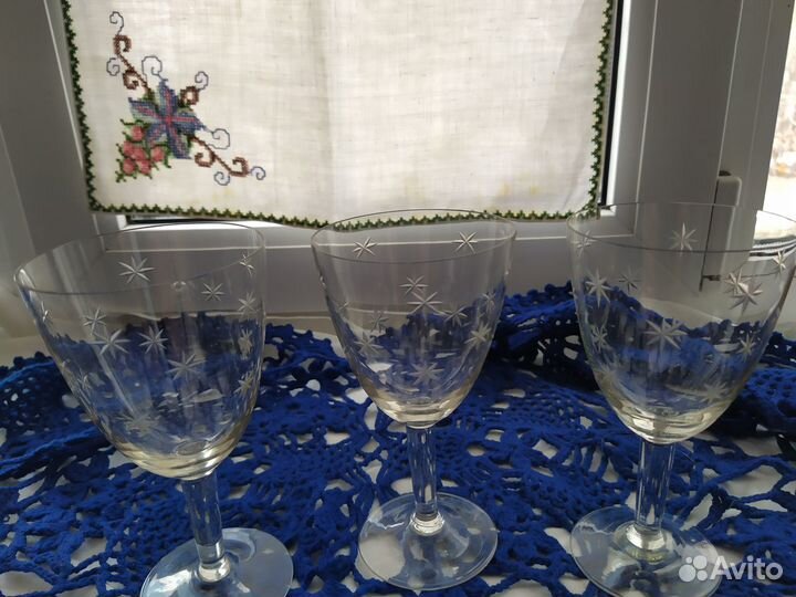 Фужеры цветное стекло СССР