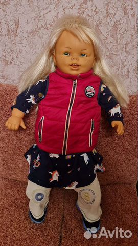Кукла 70 см реборн девочка с одеждой волосами Борн