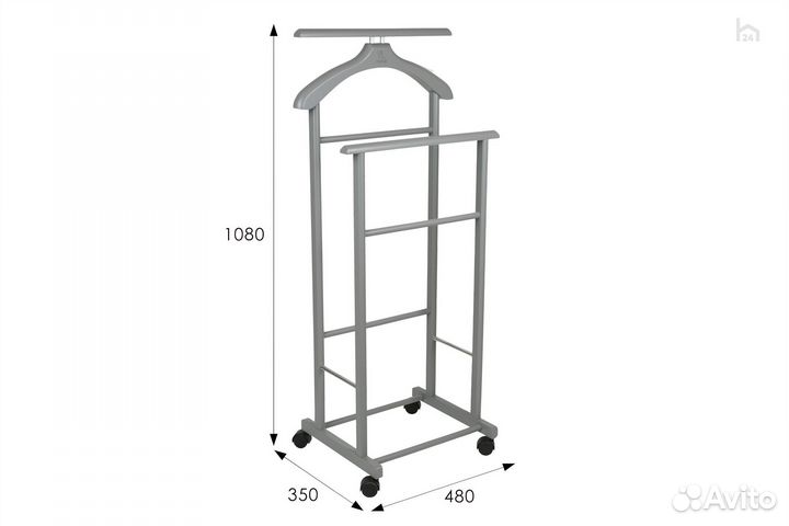 Вешалка костюмная на колёсах В 22Н 6575